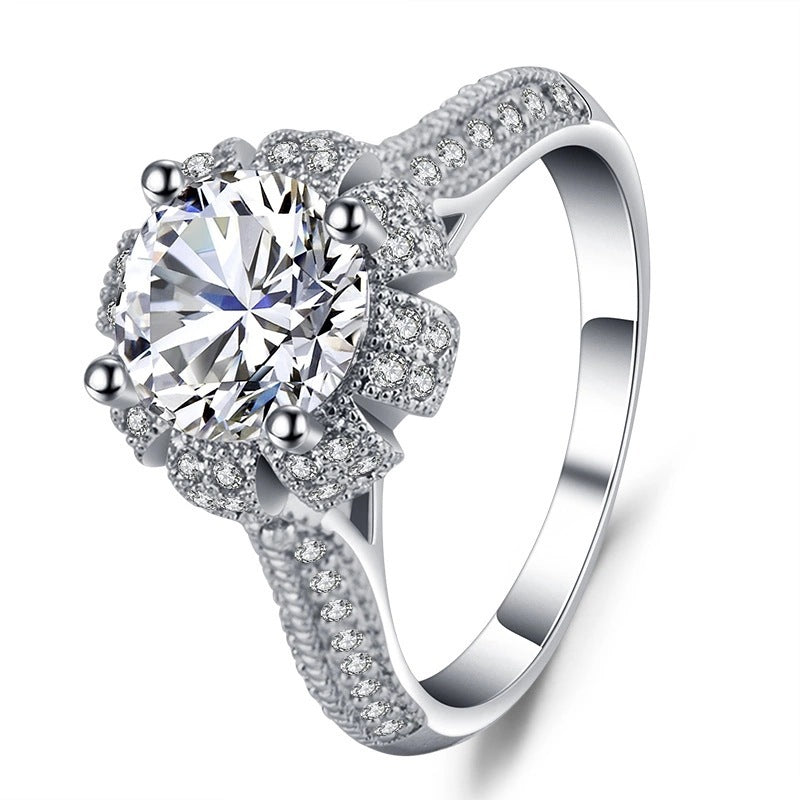 Jewelry Couples Rings Micro-inlaid Zircon Handmades Diamond Rings