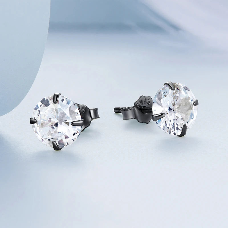Stud Earrings 925 Sterling Silver