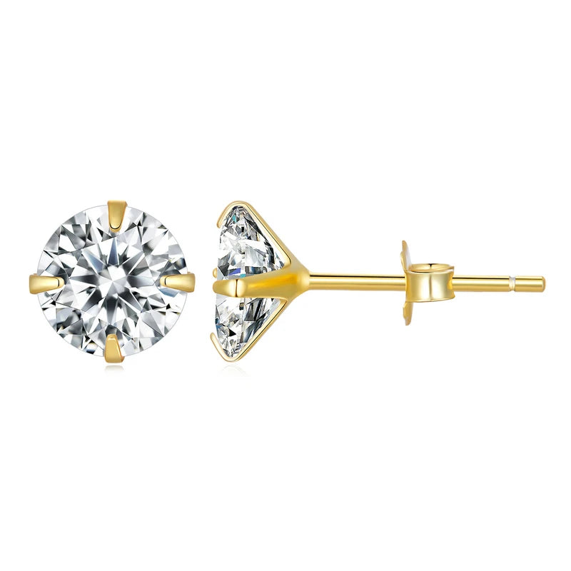 Stud Earrings 925 Sterling Silver