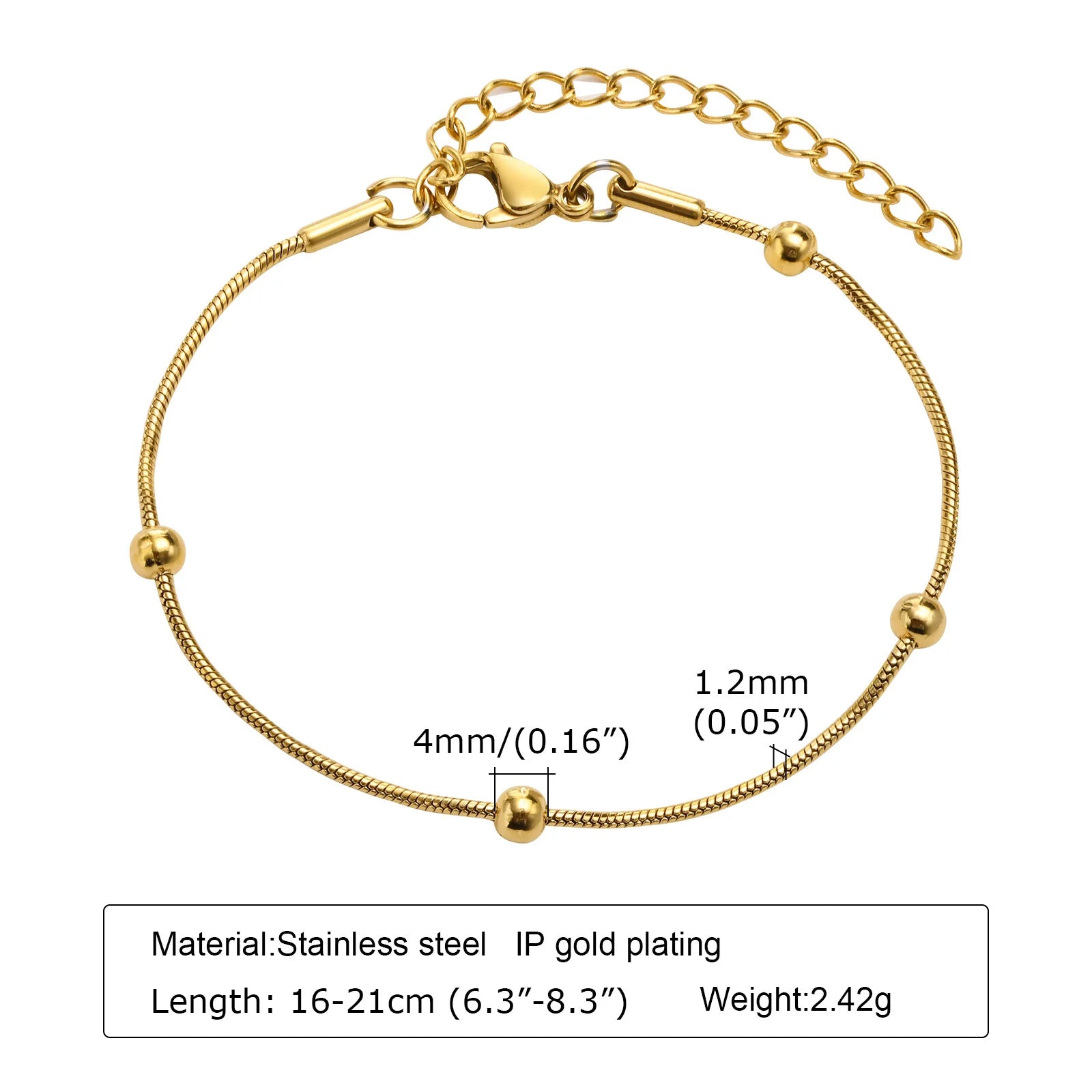 Alura Bracelets 
Waterproof Stainless Steel Chain Bracelets