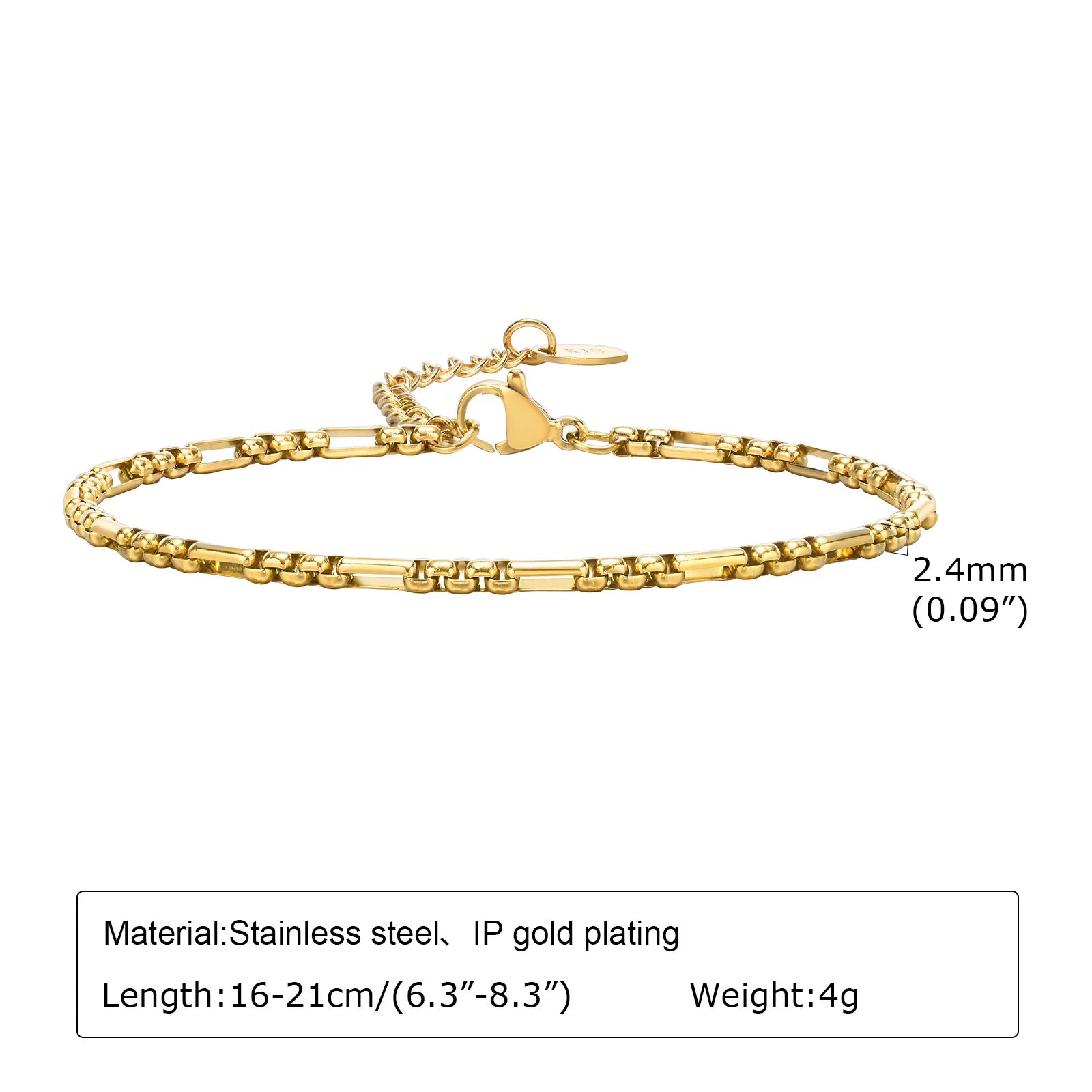 Alura Bracelets 
Waterproof Stainless Steel Chain Bracelets