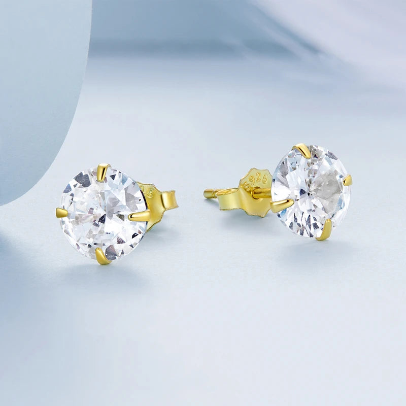 Stud Earrings 925 Sterling Silver