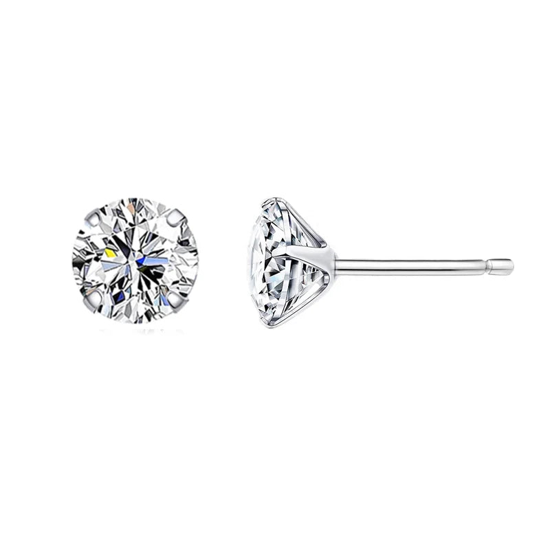 Stud Earrings 925 Sterling Silver